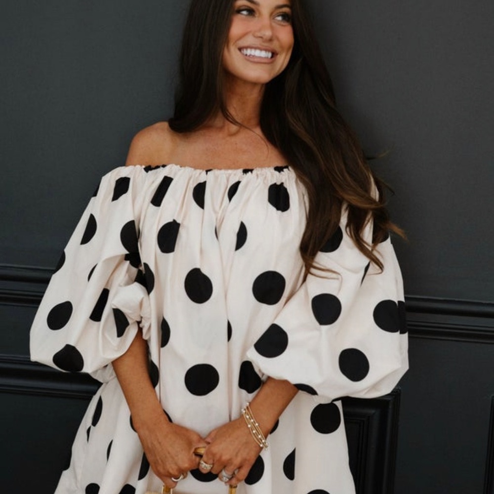 These Three Polka Dot Off-Shoulder Dress